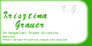 krisztina grauer business card
